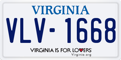 VA license plate VLV1668