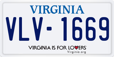 VA license plate VLV1669