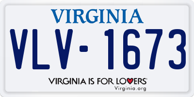 VA license plate VLV1673