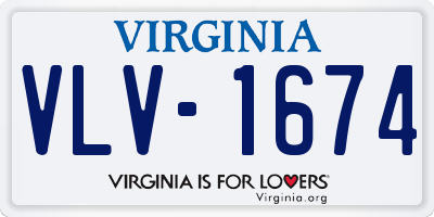VA license plate VLV1674