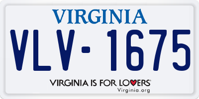 VA license plate VLV1675