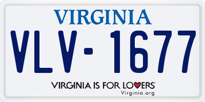 VA license plate VLV1677