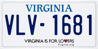 VA license plate VLV1681