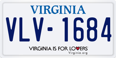 VA license plate VLV1684