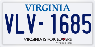 VA license plate VLV1685