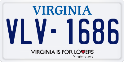 VA license plate VLV1686