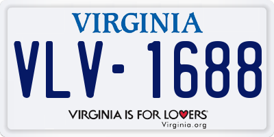 VA license plate VLV1688