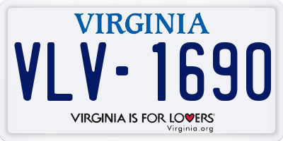 VA license plate VLV1690