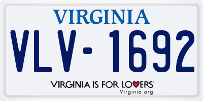 VA license plate VLV1692