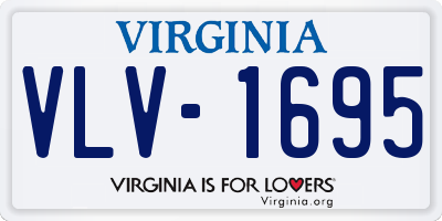 VA license plate VLV1695