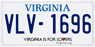 VA license plate VLV1696