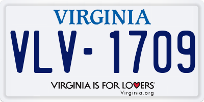 VA license plate VLV1709