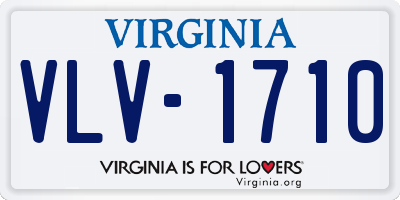 VA license plate VLV1710