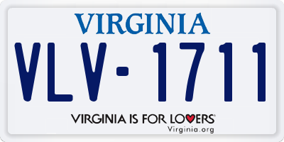 VA license plate VLV1711