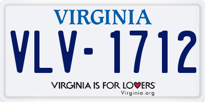 VA license plate VLV1712