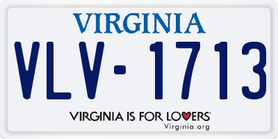 VA license plate VLV1713