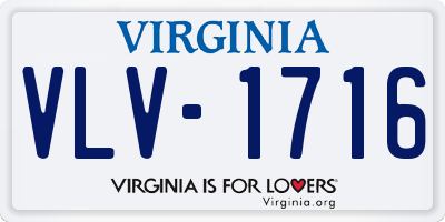 VA license plate VLV1716