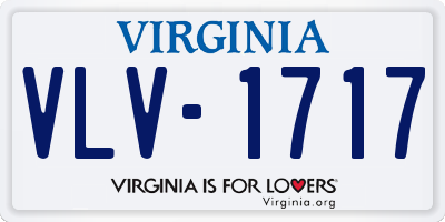 VA license plate VLV1717