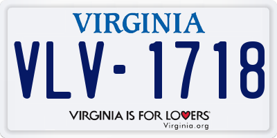 VA license plate VLV1718