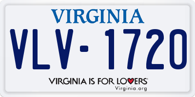 VA license plate VLV1720