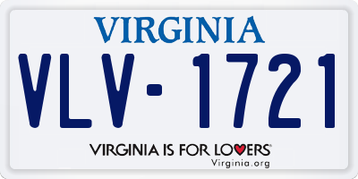 VA license plate VLV1721