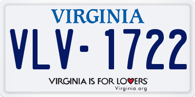 VA license plate VLV1722