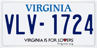 VA license plate VLV1724
