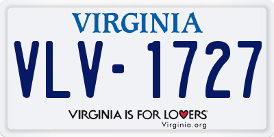 VA license plate VLV1727