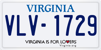 VA license plate VLV1729