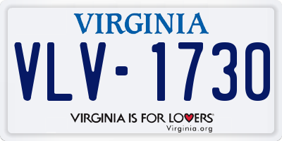 VA license plate VLV1730