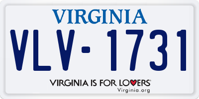 VA license plate VLV1731
