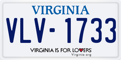VA license plate VLV1733
