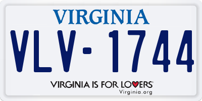 VA license plate VLV1744