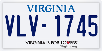 VA license plate VLV1745