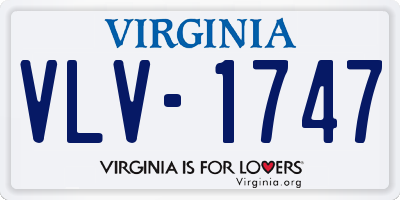 VA license plate VLV1747