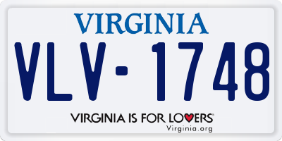 VA license plate VLV1748