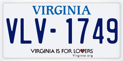 VA license plate VLV1749