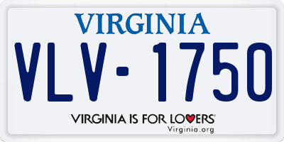 VA license plate VLV1750