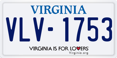 VA license plate VLV1753
