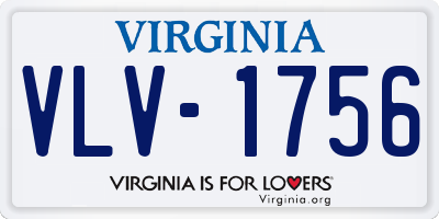 VA license plate VLV1756