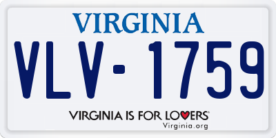 VA license plate VLV1759