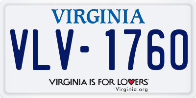 VA license plate VLV1760