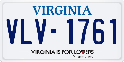 VA license plate VLV1761