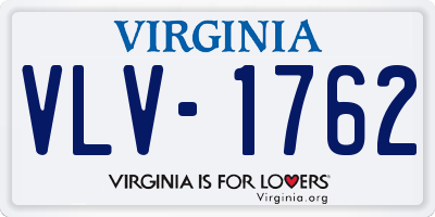 VA license plate VLV1762