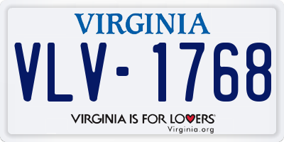VA license plate VLV1768