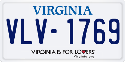 VA license plate VLV1769