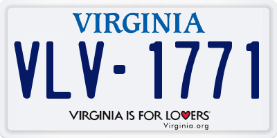 VA license plate VLV1771