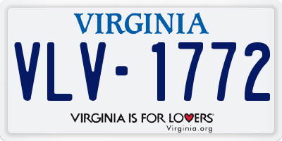 VA license plate VLV1772