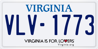VA license plate VLV1773