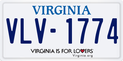 VA license plate VLV1774